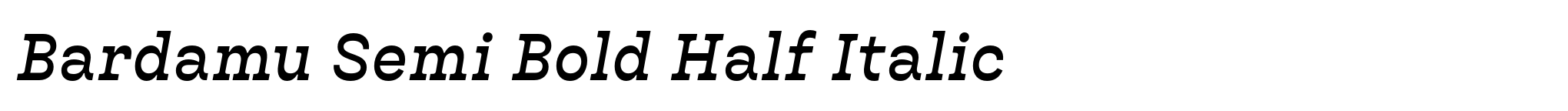 Bardamu Semi Bold Half Italic image